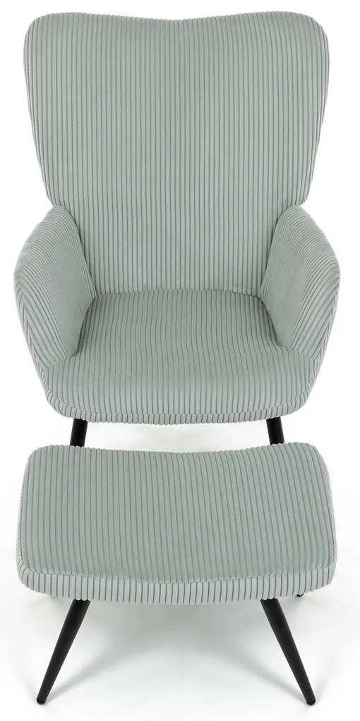 Fotel relaksacyjny z podnóżkiem L7285 BLUE6,niebieski