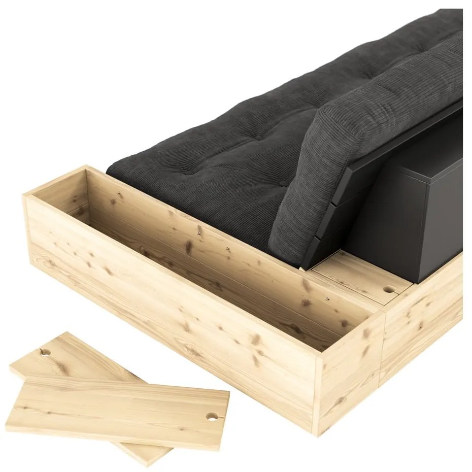 Musztardowa rozkładana sofa 244 cm Base – Karup Design