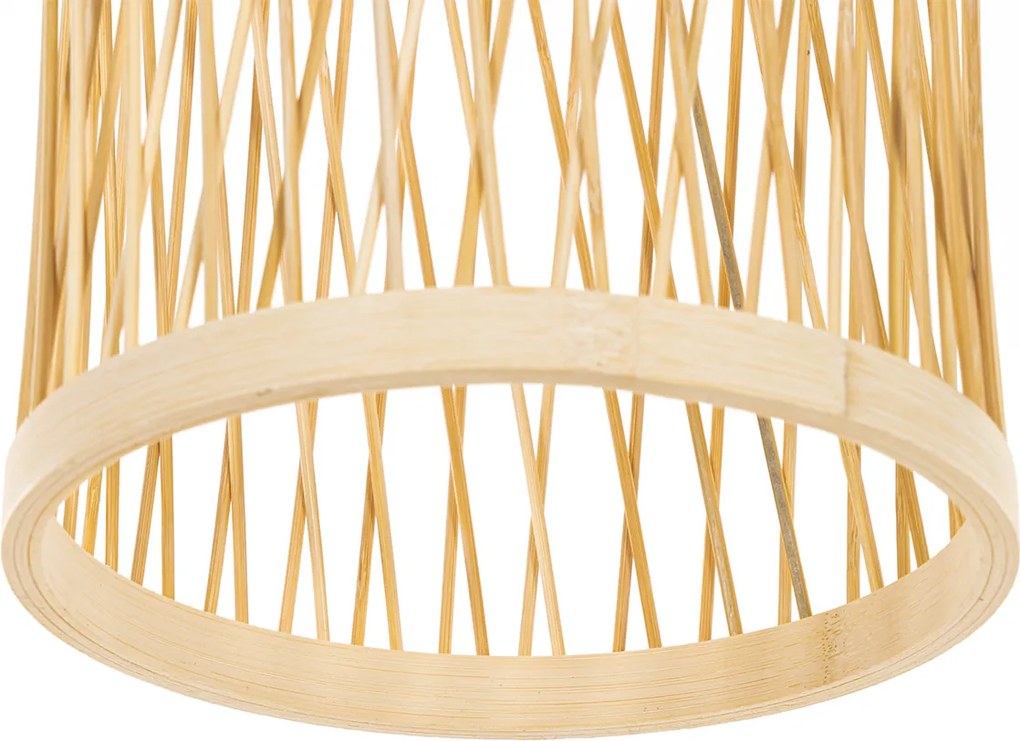 Rustykalna lampa wisząca zewnętrzna z rattanu 25 cm - Calamus