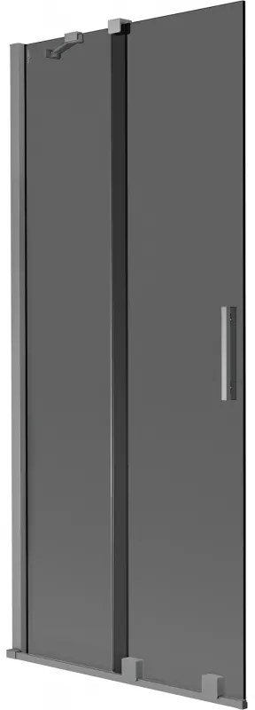 Mexen Velar parawan nawannowy 2-skrzydłowy rozsuwany 80 x 150 cm, grafit, gun metal - 896-080-000-41-95