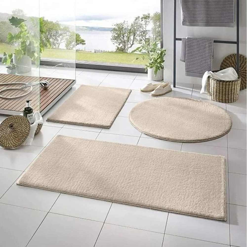 Szarobeżowe dywaniki łazienkowe zestaw 3 szt. 50x90 cm – Mila Home