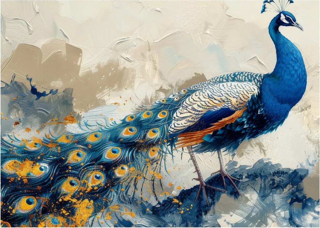 Obraz - Paw, malarstwo (70x50 cm)