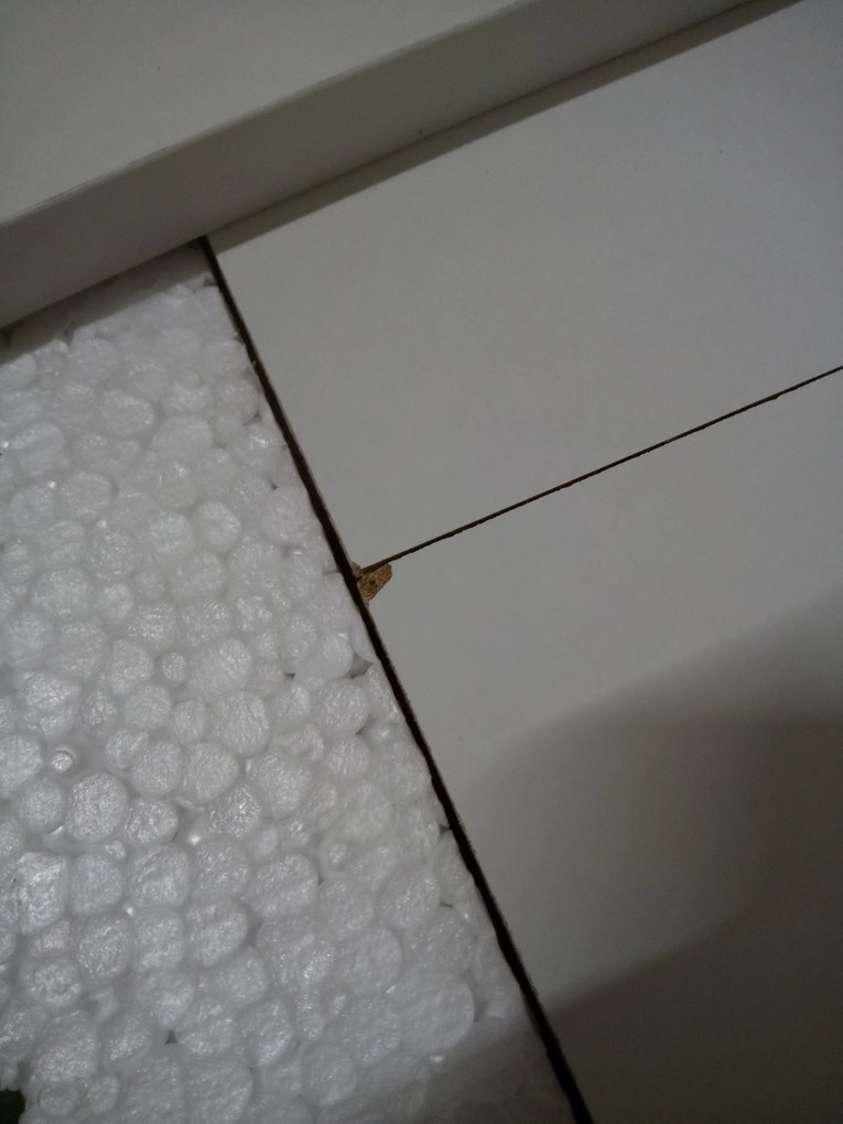 PROMOCJA Biały stół jadalny z blatem w dekorze dąb sonoma MADO 120x80 II. gatunek