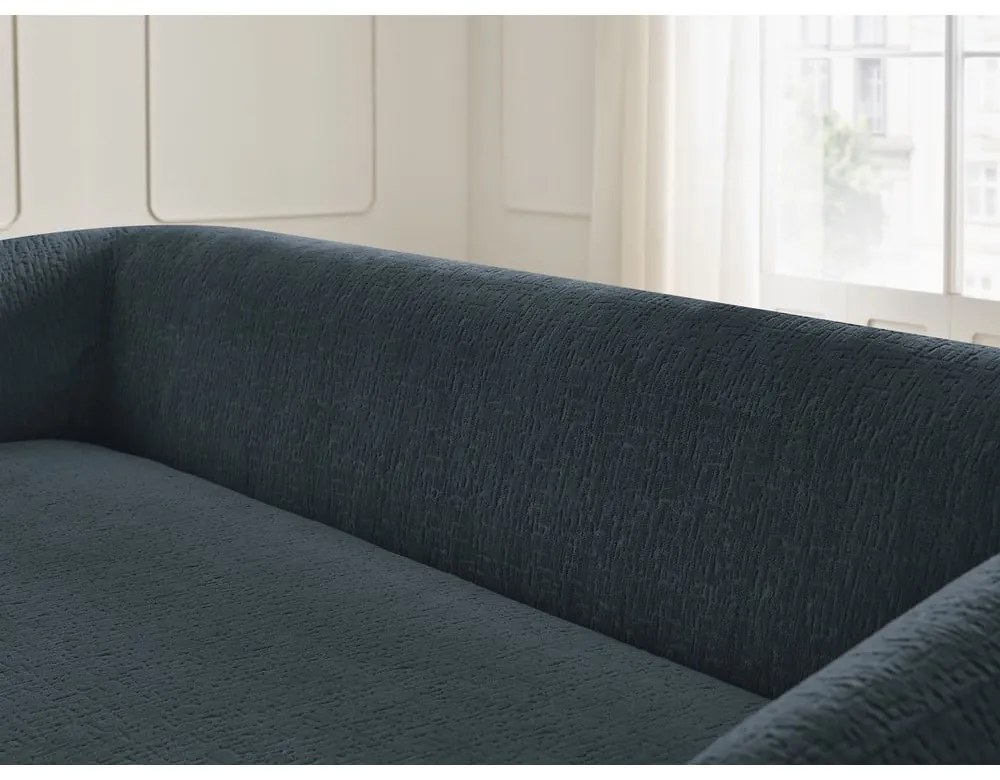 Ciemnoniebieska rozkładana sofa z tkaniny szenilowej 228 cm Neyo – Bobochic Paris