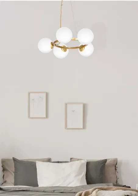 Duży złoty żyrandol glamour - 7X K446 L3-B67