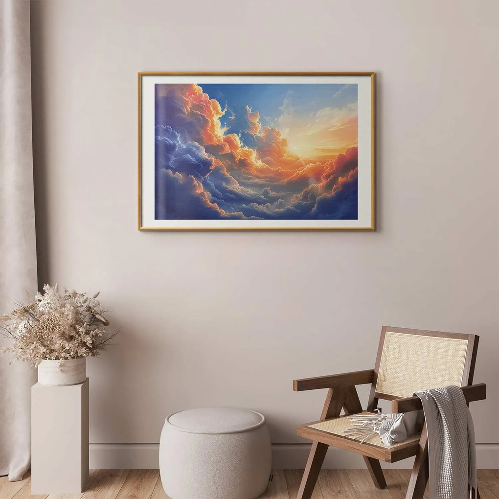 Plakat Symfonia barw 30x21 cm z ramą złotą z marginesem ARTGEIST B