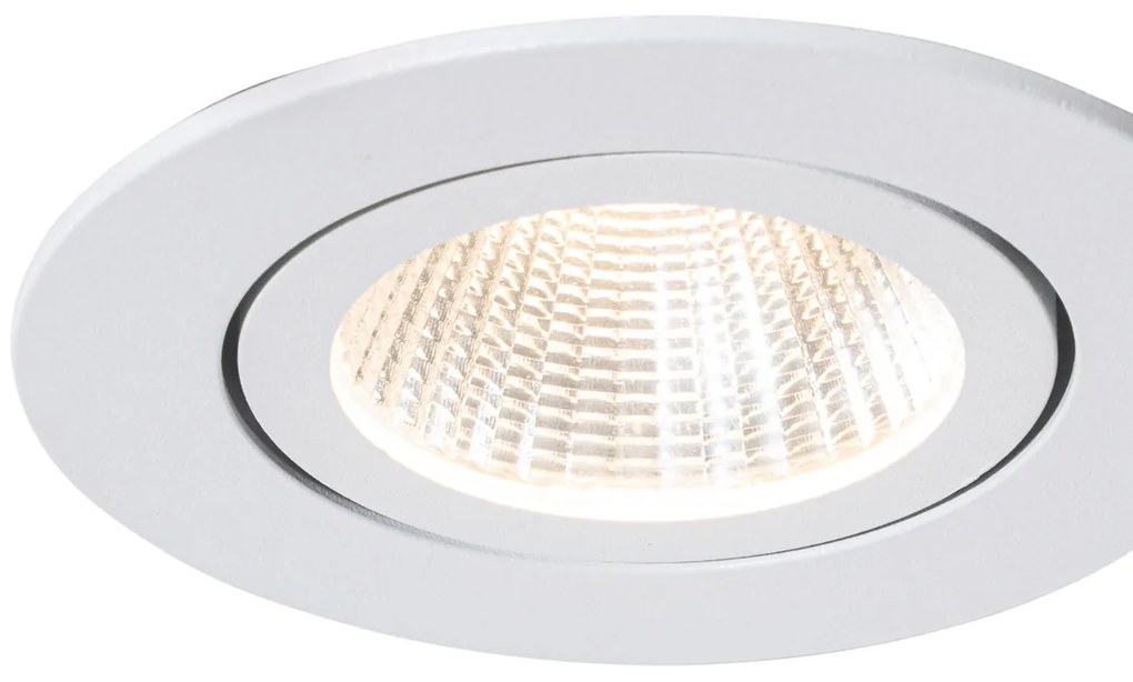 Set van 6 inbouwspots wit 6,8cm incl. LED 750 lm dimbaar IP65 - Gaius Oswietlenie wewnetrzne