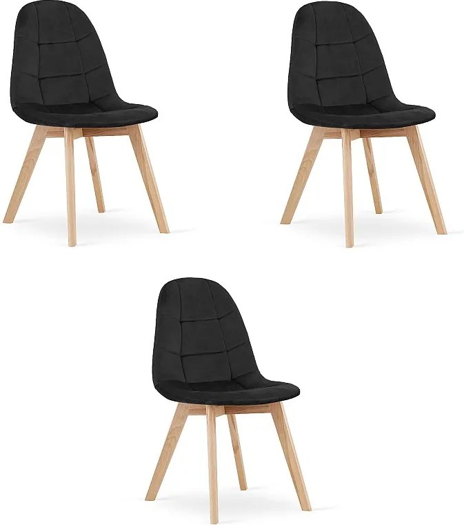 Krzesło Valora NUUC, czarny aksamit, ergonomiczny design x3