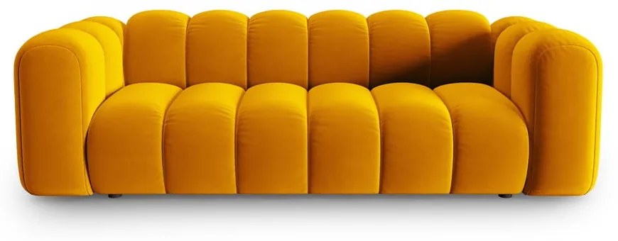 Żółta sofa 228 cm Lupine – Micadoni Home