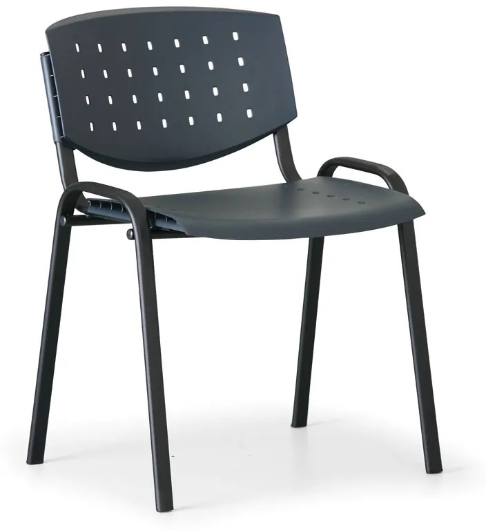 Krzesło konferencyjne TONY, antracyt - kolor konstrucji czarny