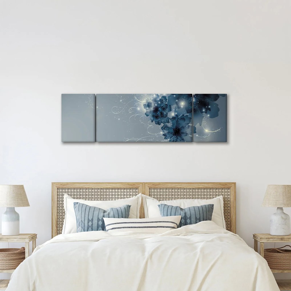 Obraz - Delikatne kwiaty (170x50 cm)