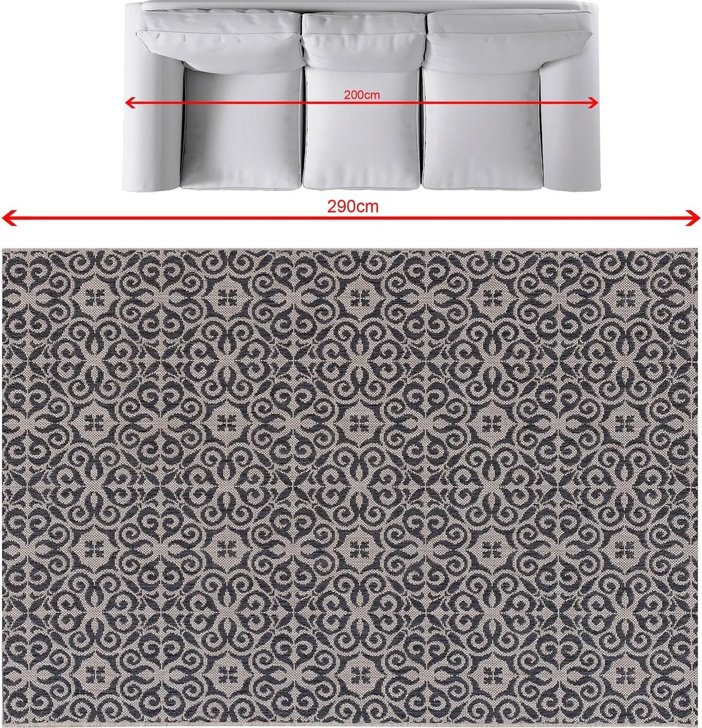 Dywan Modern Ethno sand/ antracite 200x290cm