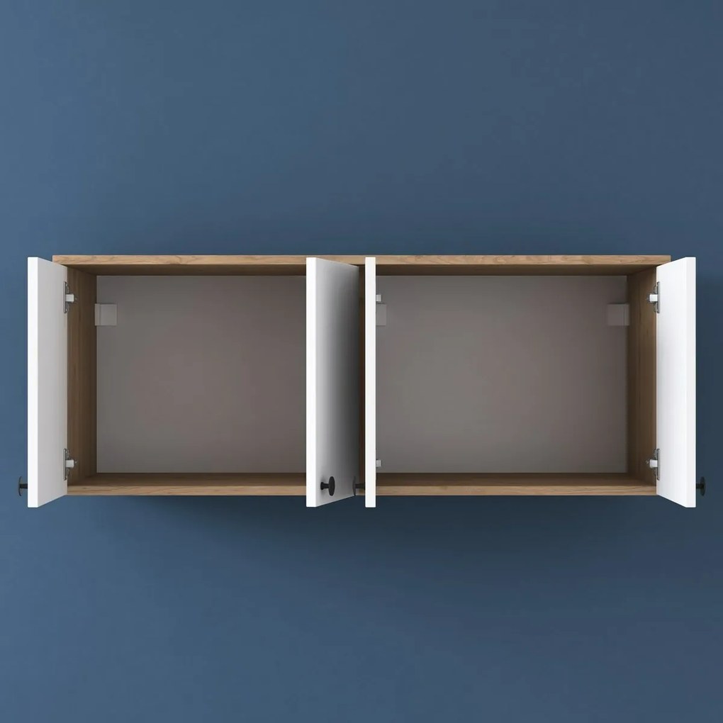 Szafka ścienna Bany Walnut and White