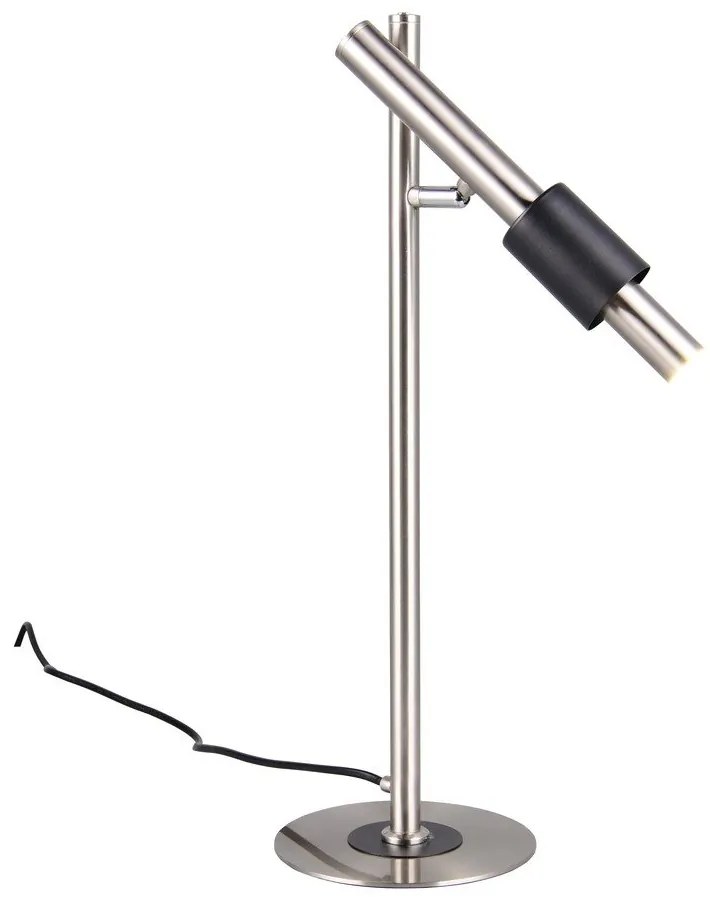 Czarna/w kolorze srebra lampa stołowa LED (wysokość 50 cm) Ikaris – Trio Select