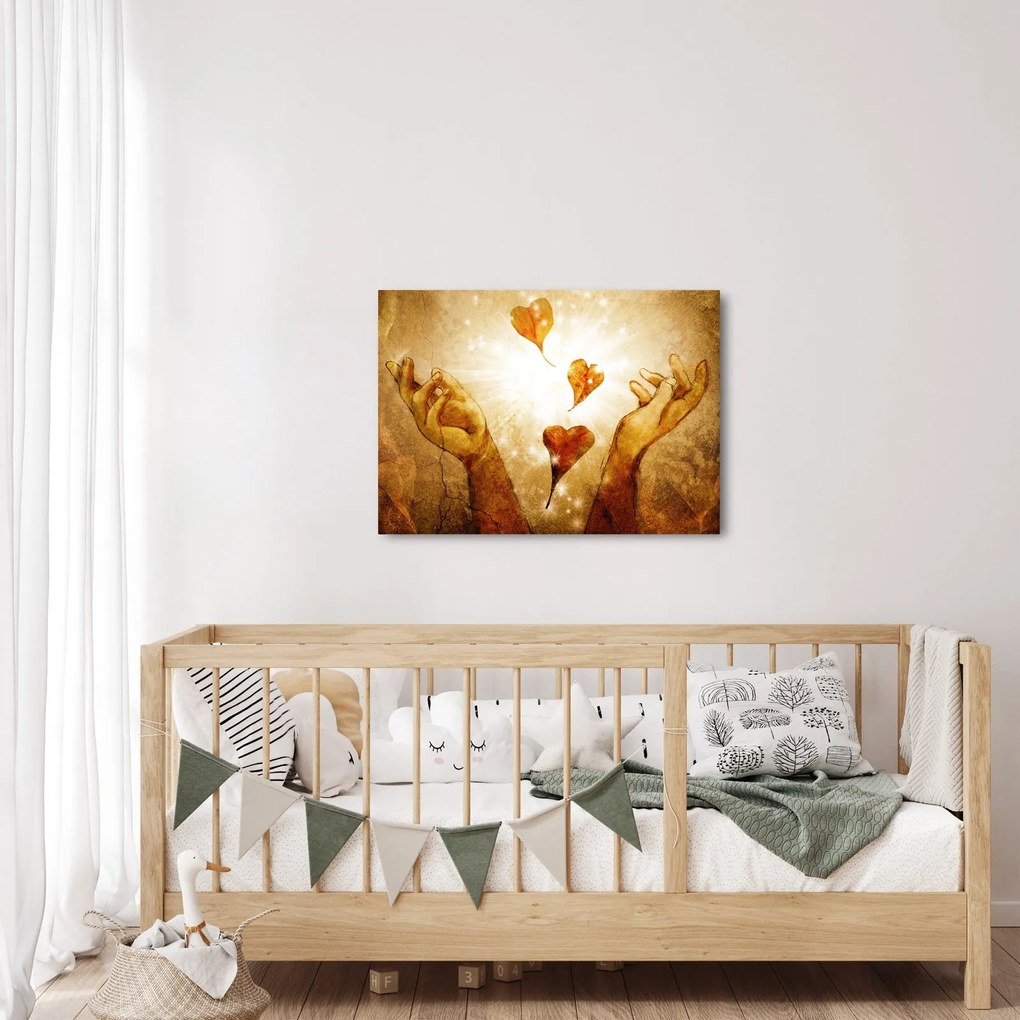Obraz - Malowanie rąk pełnych miłości (70x50 cm)