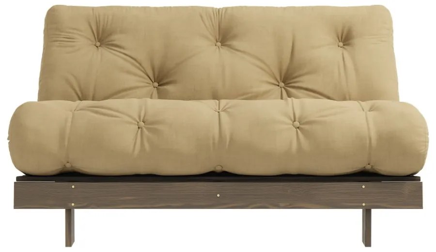 Musztardowobeżowa rozkładana sofa 140 cm Roots – Karup Design