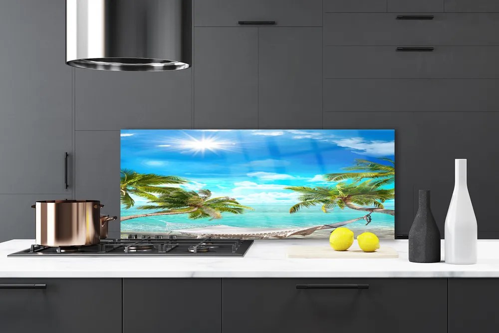 Panel Szklany Relaks w Cieniu Tropików