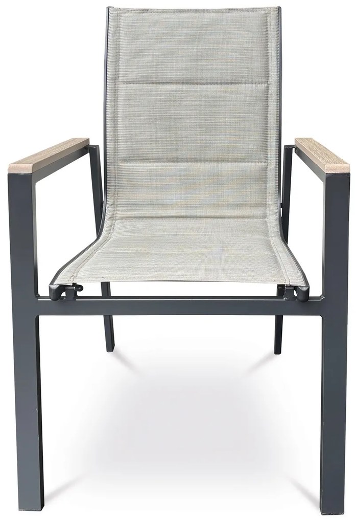 Krzesło ogrodowe Autronic, aluminium, tkanina,beżowy, AZC-S1110 BK