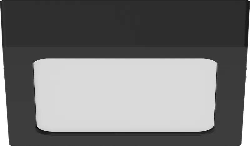 Mexen LDSS plafon sufitowy LED natynkowy 17 x 17 cm, 12W, Zimna - 6500K, 960 lm, czarny - L213-017-1265-70