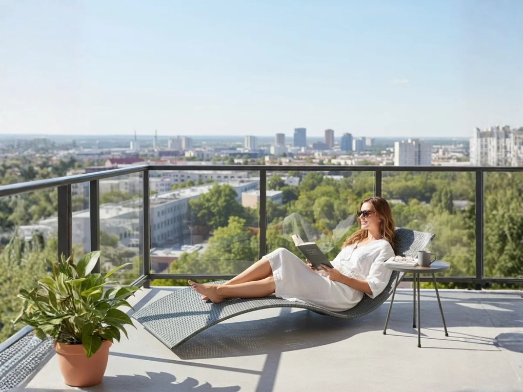 Leżak ogrodowy SUCCESSO z technorattanu