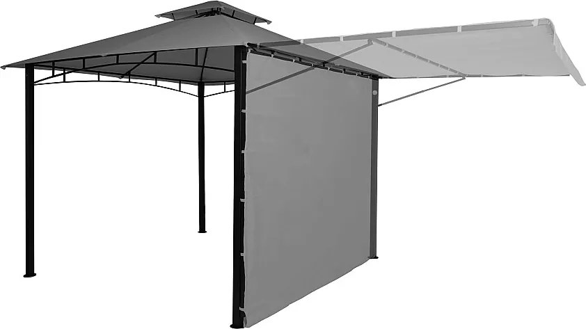 Pergola MCW-F94 stal + ściana boczna,  szary