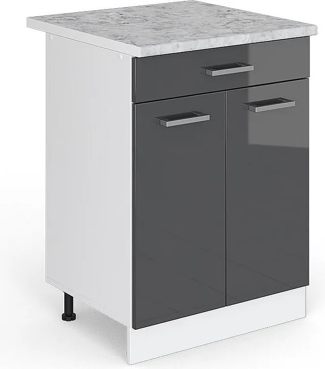 Szafka dolna do kuchni antracyt wysoki połysk 60x60x81.6 r-line