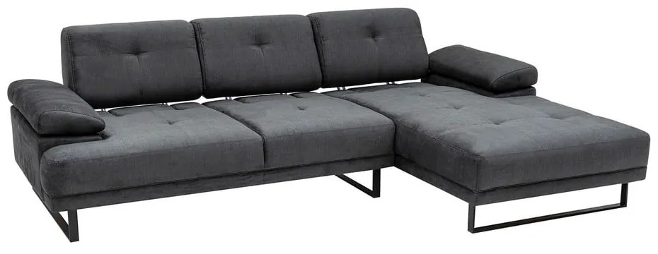 Ciemnoszara sofa narożna Artie Mustang, narożnik prawy