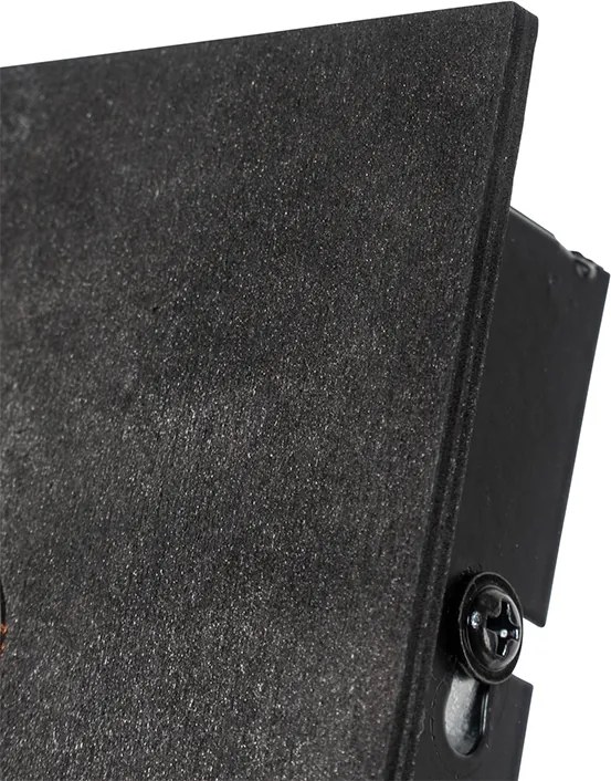 Industrialna lampa ścienna czarna - Fotu