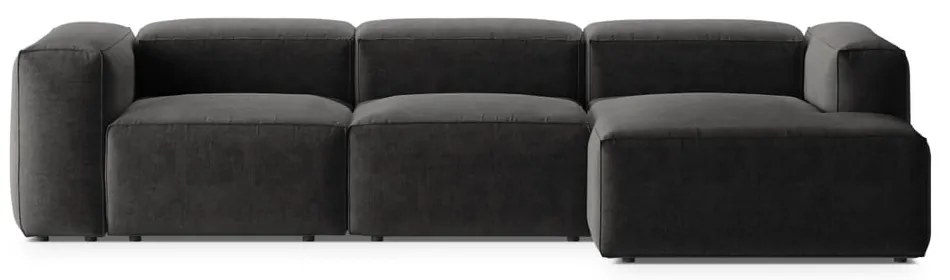 Ciemnoszary narożnik (prawostronny/z szezlongiem) Bergano – Cosmopolitan Design
