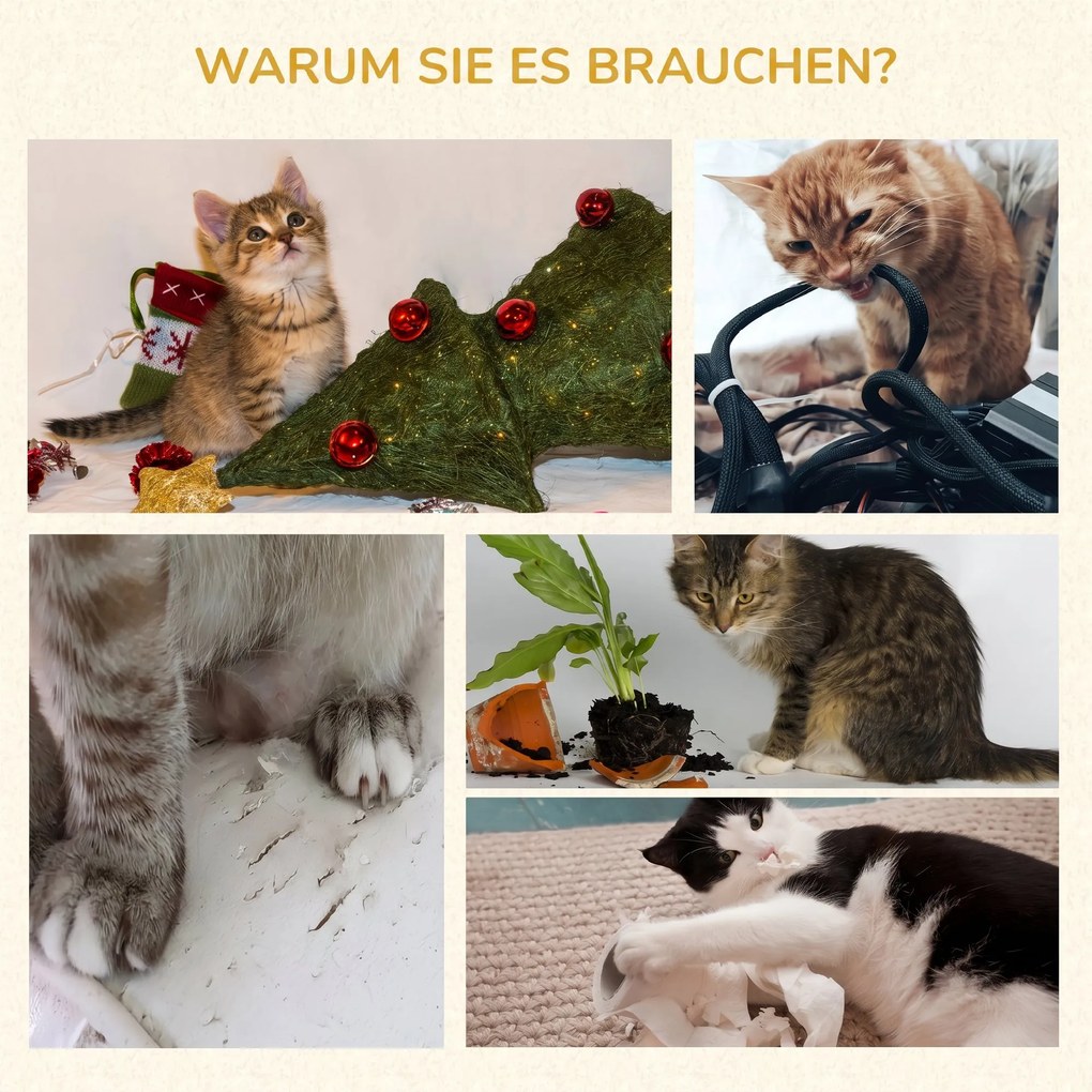 PawHut Drapak 148 cm wysokości drzewko dla kota z kryjówką, 4 zabawki, słupki sizalowe, duża platforma, wielopoziomowy dla kotów do 5 kg | Aosom PL