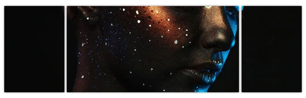 Błyszczący obraz kobiety (170x50 cm)