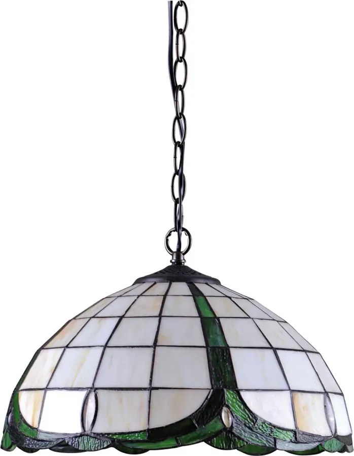 Witrażowa lampa wisząca w stylu retro - 7X S952 A0-H40