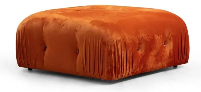 Pomarańczowy aksamitny puf Bubble – Artie