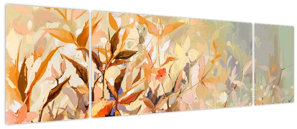 Obraz - Malowane rośliny (170x50 cm)