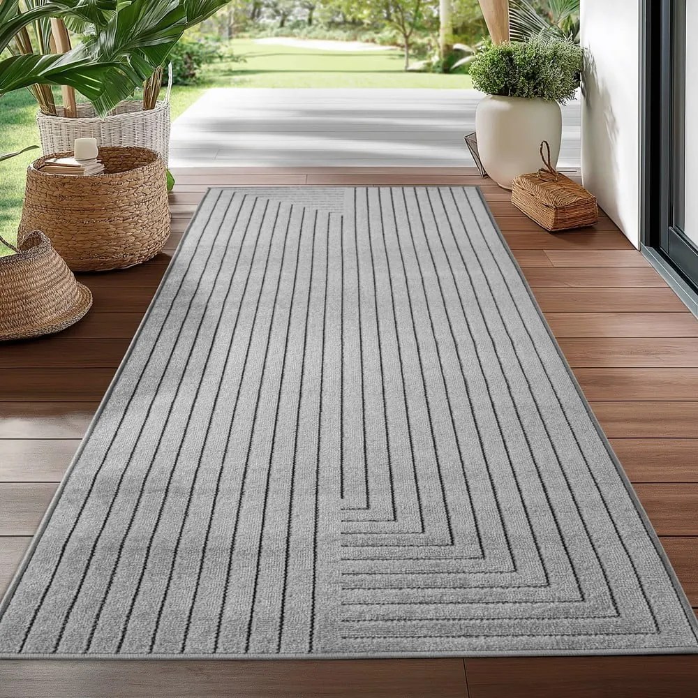 Szary chodnik odpowiedni na zewnątrz 80x250 cm Nova 1202 – Ayyildiz Carpets