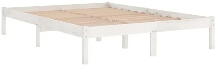 Białe drewniane łóżko 120x200 cm - Selvis 4X