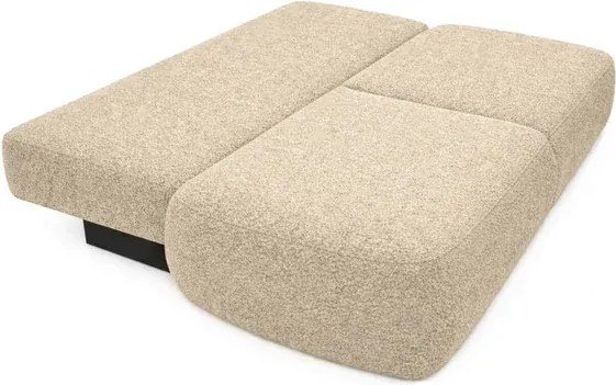Sofa AVERIO Rozkładana Dwuosobowa Beżowa Boucle Japandi
