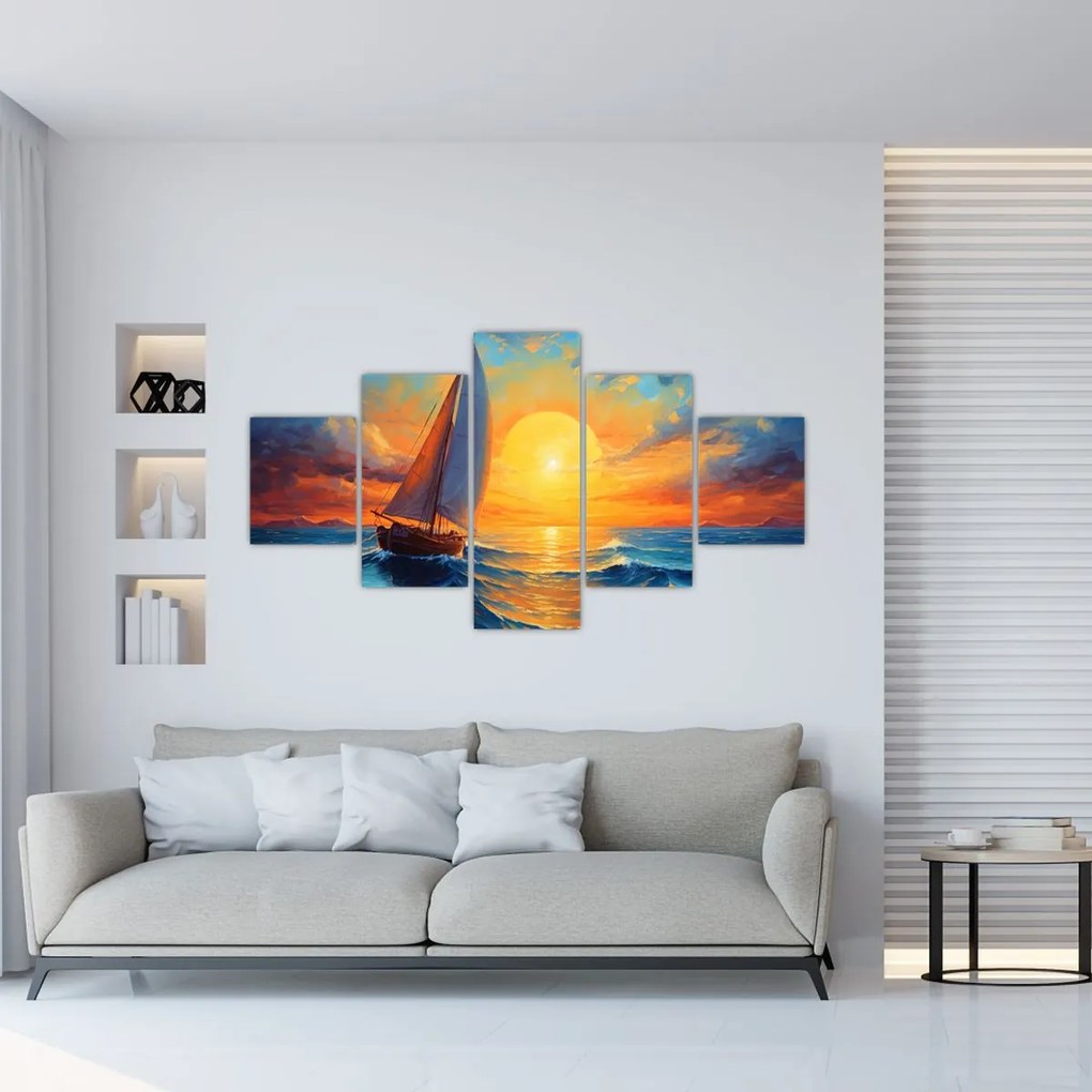 Obraz - Żaglówki (125x70 cm)