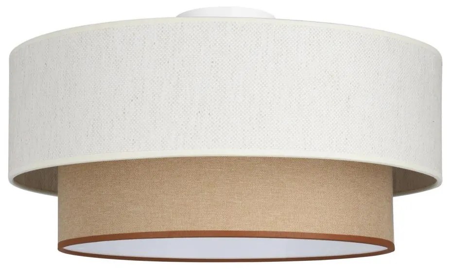 Lampa sufitowa NATIA 1xE27/60W/230V biała/brązowa