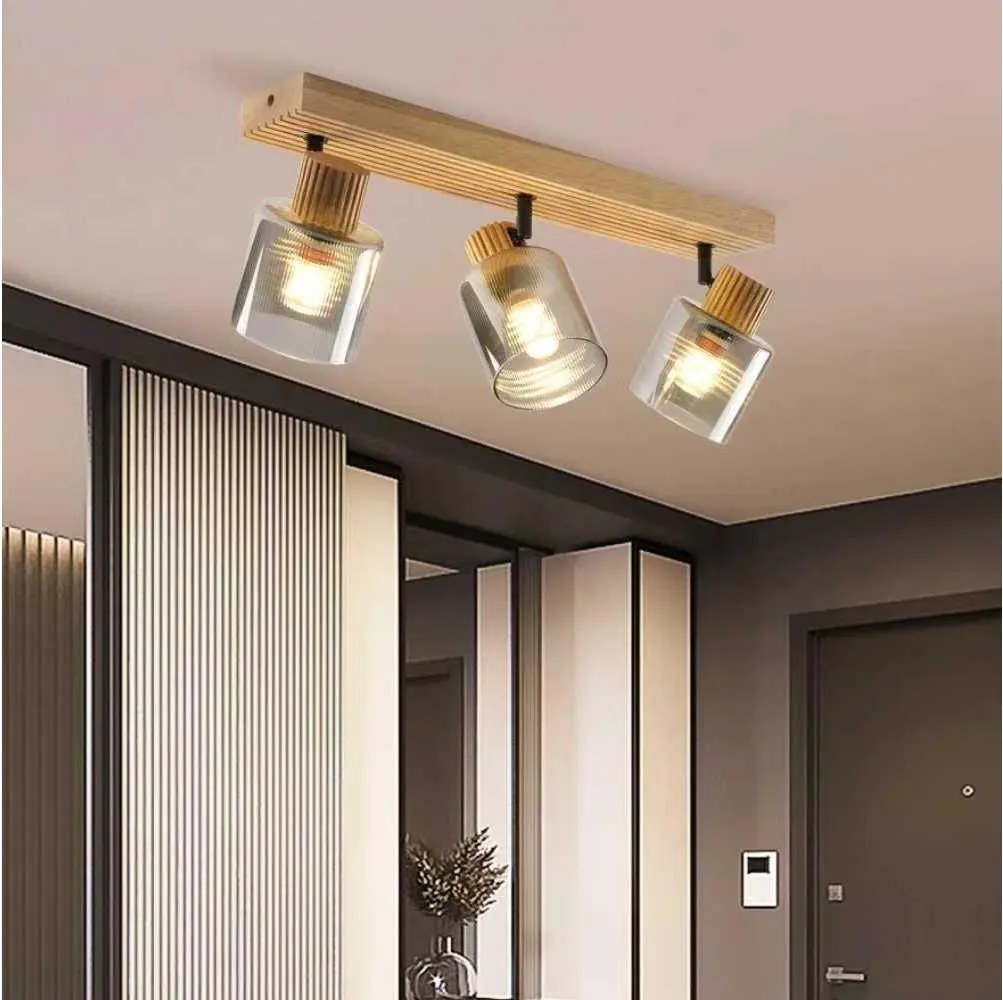 Brilagi - Oprawa punktowa HYGGE 3xE14/15W/230V drewno/dymione