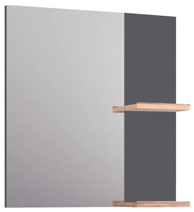 Lustro łazienkowe L-WOOD 59 cm antracyt KROFAM