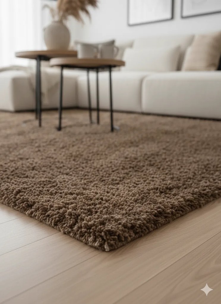 Dywan shaggy Best jednokolorowy cappuccino 60 cm x 110 cm