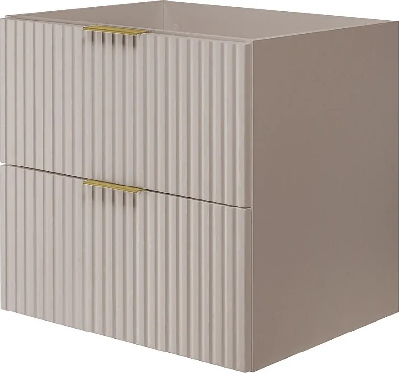 Szafka pod umywalkę, Kaszmir, 60 x 57 x 46 cm, uchwyt złoty, bez blatu