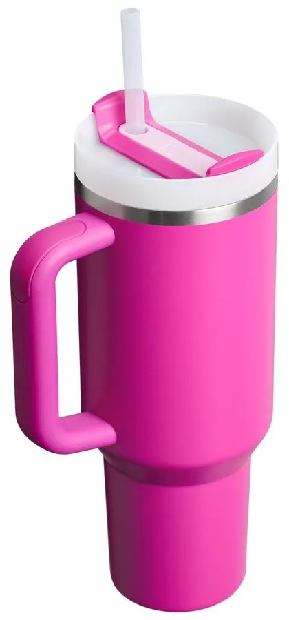Różowy termos ze słomką ze stali nierdzewnej 1,18 l Quencher H2.0 FlowState Tumbler Violet Blossom – Stanley