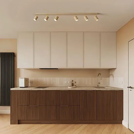 Beżowa lampa sufitowa 6-cio punktowa B2-D03