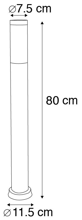 Zewnetrzna Inteligentny słup oświetleniowy zewnętrzny antracyt 80 cm z WiFi P45 - Rox Nowoczesny Oswietlenie zewnetrzne