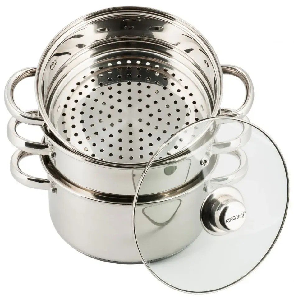 Stalowe garnki do gotowania na parze 22cm R7-L12