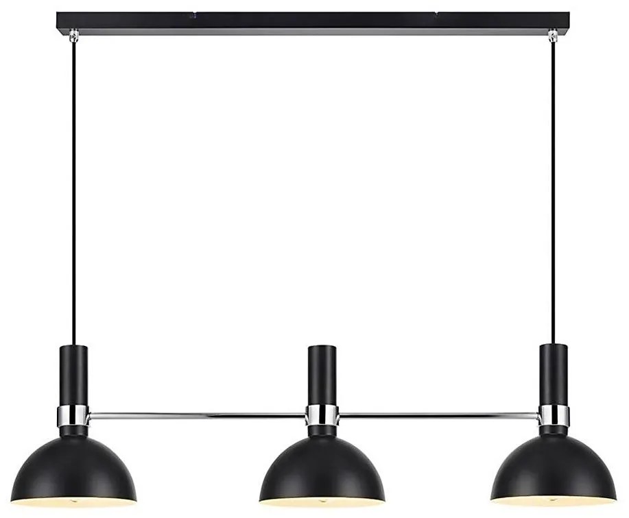 Markslöjd 106855 - Lampa wisząca LARRY 3xE27/60W/230V czarny/błyszczący chrom