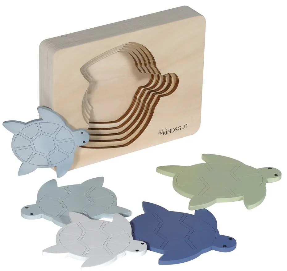 Drewniane puzzle Turtle – Kindsgut