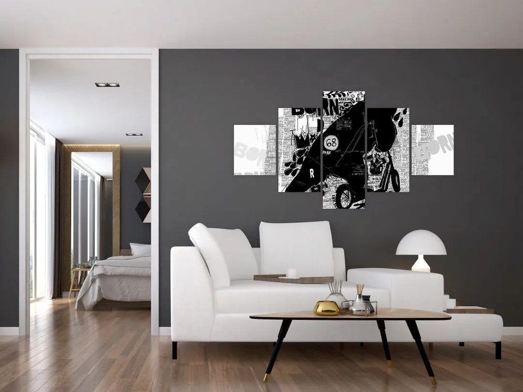 Obraz - Urodzony by jeździć (125x70 cm)